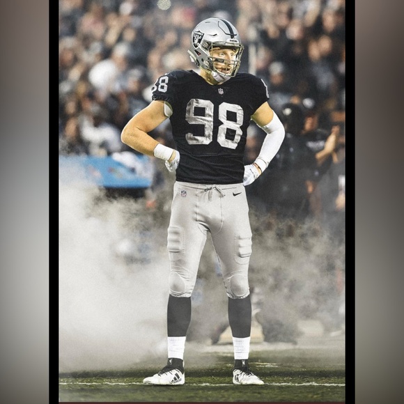 Maxx Crosby LIFE SIZE Cardboard Cutout with Free Shipping! LAST ONE!